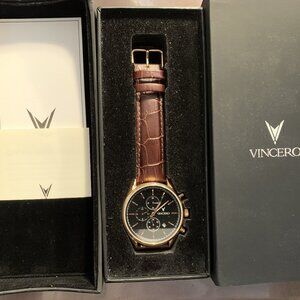 Vincero Chrono S in Black and Rose Gold - 40mm
